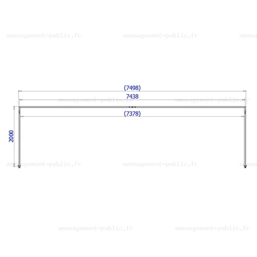 Cadre de relevage de filet de but en aluminium